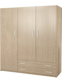 Ντουλάπα Τρίφυλλη Δρυς Χρώμα 150x60x180cm 500-00369
