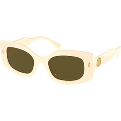 Tory Burch TY7202U 196273 Γυναικεία Γυαλιά Ηλίου Ορθογώνια Κοκάλινα Λευκά με Μαύρο Φακό
