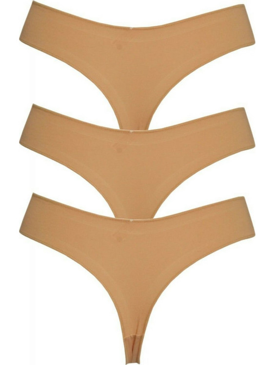Body Glove Γυναικεία String Μπεζ 3Pack BGJD310004-004