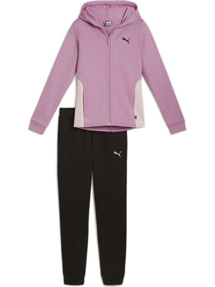 Puma Παιδικό Σετ Φόρμας Ροζ Μαύρο 684240-48