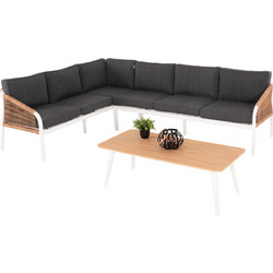 HomeMarkt Maerly Σετ Σαλόνι Κήπου Αλουμίνιο 2τμχ Ανθρακί HM6140.01