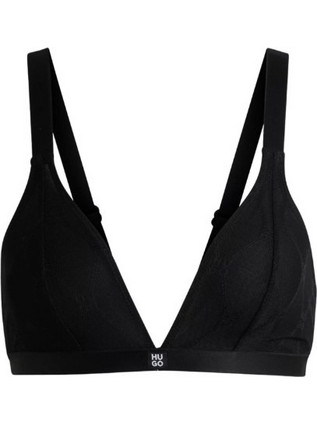 Hugo Boss Σουτιέν Τριγωνάκι χωρίς Μπανέλα Μαύρο 50527185-001