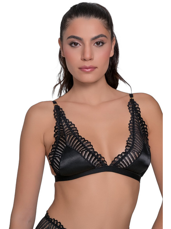Milena By Paris Σουτιέν Τριγωνάκι χωρίς Μπανέλα Μαύρο 10196