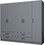 Megapap Πεντάφυλλη Ντουλάπα Ρούχων Ricardo Γκρι 200x51.8x181cm GP100-0070,4