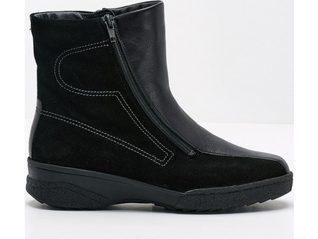 Solidus Γυναικεία Μποτάκια Αστραγάλου Suede Μαύρα 26372