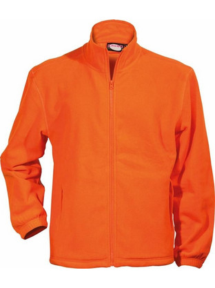 Fageo Ανδρική Ζακέτα Fleece με Φερμουάρ Πορτοκαλί 614