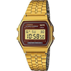 Casio Vintage Ψηφιακό Ανδρικό Ρολόι Χρονογράφος με Χρυσό Μεταλλικό Μπρασελέ A-159WGEA-5D