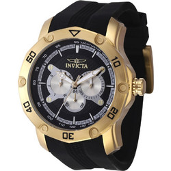 Invicta Pro Diver Ανδρικό Ρολόι με Μαύρο Καουτσούκ Λουράκι 45743