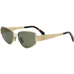Celine CL40293U 30N Πολυγωνικά Μεταλλικά Χρυσά με Πράσινο Φακό