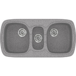 Sanitec Classic 303 Επικαθήμενος Νεροχύτης Γρανίτη Ματ Granite Grey 96x51cm