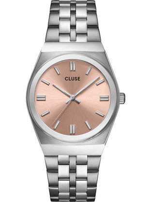 Cluse Retro 70's Γυναικείο Ρολόι με Ασημί Μεταλλικό Μπρασελέ CW35101