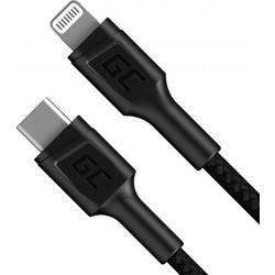Green Cell USB-C to Lightning Cable 87W 1m Black KABGC07