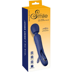 You2Toys Sweet Smile 2 in 1 Wand with Flicking Tongue Δονητής Μασάζ Μωβ