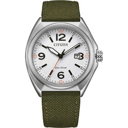 Citizen Ανδρικό Ρολόι Solar με Λαδί Υφασμάτινο Λουράκι AW1571-09A