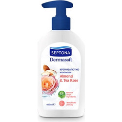 Septona Dermasoft Almond & Tea Rose Κρεμοσάπουνο 400ml