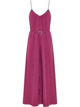 Funky Buddha Maxi Καλοκαιρινό Καθημερινό Φόρεμα Μεταξωτό Φούξια FBL011-120-13
