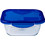 Pyrex Cook & Go Δοχείο Φαγητού Γυάλινο Κατάλληλο για Φούρνο Μικροκυμάτων 1.9lt Διαφανές Μπλε
