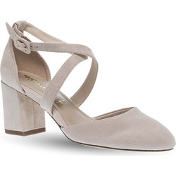 Tamaris Γόβες Suede με Χοντρό Ψηλό Τακούνι & Λουράκι Εκρού 1-24414-41-418