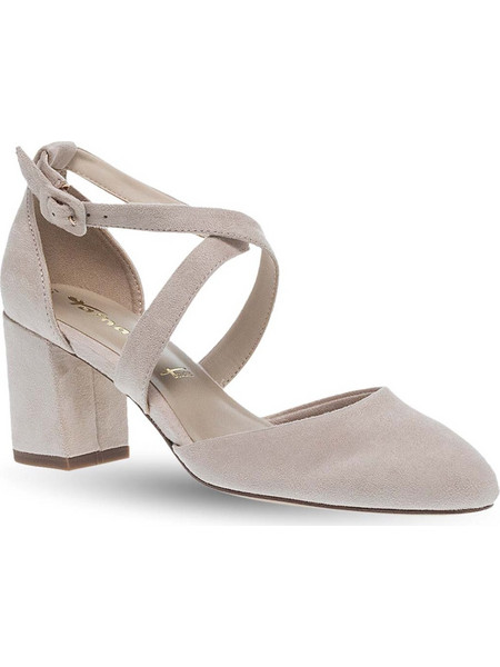 Tamaris Γόβες Suede με Χοντρό Ψηλό Τακούνι & Λουράκι Εκρού 1-24414-41-418