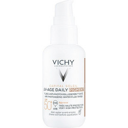 Vichy Capital Soleil UV-Age Daily Pigment Medium Αντηλιακό Γαλάκτωμα Προσώπου Αντιγηραντικό με Χρώμα SPF50+ 40ml