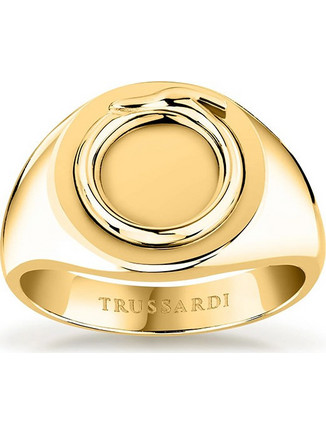 Trussardi Γυναικείο Δαχτυλίδι Σεβαλιέ από Ατσάλι Xρυσό TJAXB1001