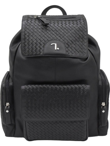 SEVEN DOTS Ermis Ermis-20-124-BLK Δερμάτινο Σακίδιο Πλάτης 27lt Μαύρο