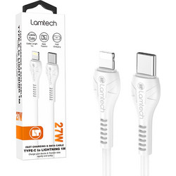 Lamtech LAM114505 USB-C to Lightning Cable 27W 1m White 5202021114505