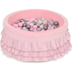 Bobono Μπαλοπισίνα Με Βολάν Με 200 Μπάλες Pink