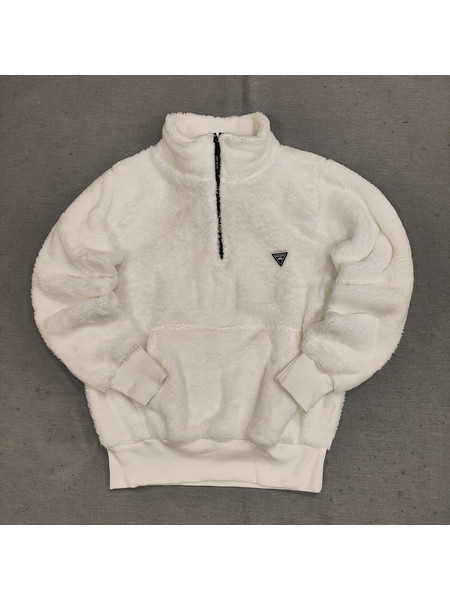 New Wave Ανδρικό Φούτερ Fleece με Τσέπες Λευκό 232-39