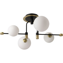 ARlight CCC 552-4 Κρεμαστό Φωτιστικό Οροφής Μπάλα Πολύφωτο G9 Μαύρο 0064220