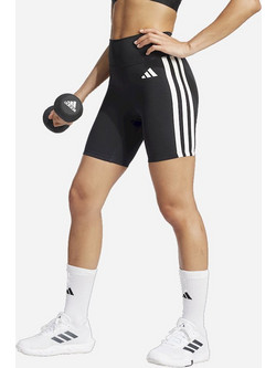 Adidas Optime Essentials 3-Stripes Γυναικείο Κολάν Ποδηλατικό Ψηλόμεσο Μαύρο JD6536
