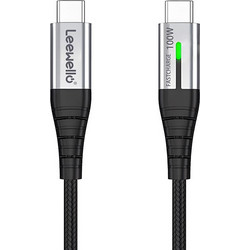 Leewello LW-205 Braided USB-C to USB-C 100W 2m Black Silver 46531698