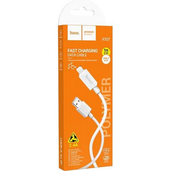 Hoco X107 USB-A to Lightning Cable 1m White 6942007626262