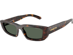 Arnette AN4357 122271 Ανδρικά Γυαλιά Ηλίου Ορθογώνια Κοκάλινα Ταρταρούγα με Πράσινο Φακό