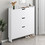 Woodwell Παπουτσοθήκη Ξύλινη Λευκή M80xΠ17xY115cm Ε8330,2