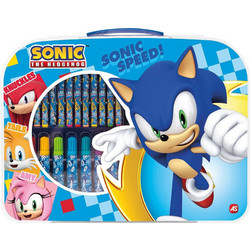 AS Company Sonic The Hedgehog Σετ Ζωγραφικής με Βαλιτσάκι 25x2.2x33cm 34τμχ 1023-66231
