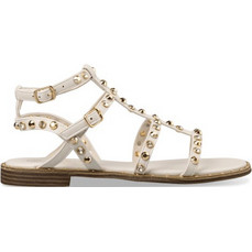 Envie Shoes Δερμάτινα Γυναικεία Σανδάλια Εκρού E22-21221-10