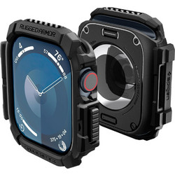 Spigen Rugged Armor Θήκη Σιλικόνης για Apple Watch 10 46mm Μαύρη