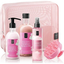 Lavish Care Fluffy Marshmallow Shower Gel 500ml + Body Lotion 300ml + Sweet Clouds Mist 200ml + Hair Sculpt + Neseser