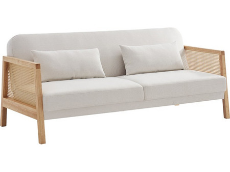 Liberta Ammos Τριθέσιος Καναπές Κρεβάτι Λευκός 196x82x81cm 70-0360