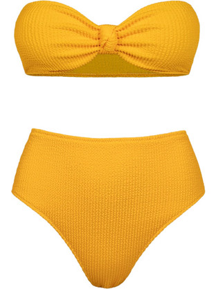 Rock Club Bikini Set Strapless Ψηλόμεσο Πορτοκαλί BP-5003