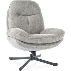 Diommi Πολυθρόνα Περιστρεφόμενη Γκρι Harper 80-3642