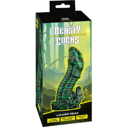 Beasty Cocks Lizard Peak Dildo με Βεντούζα 22cm Πράσινο