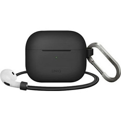 Uniq Vencer Σετ Θήκη Σιλικόνης με Γάντζο για Apple AirPods 3 Γκρι