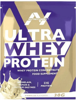 NutriYummy Ultra Whey Vanilla Πρωτεΐνη Ορού Γάλακτος Γράμμωσης 30gr