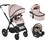 Cangaroo Jocker Καρότσι Μωρού 3 σε 1 Pink