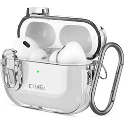 Tech-Protect Slim Hook Θήκη Σιλικόνης με Γάντζο για Apple AirPods 1 / 2 Διαφανής