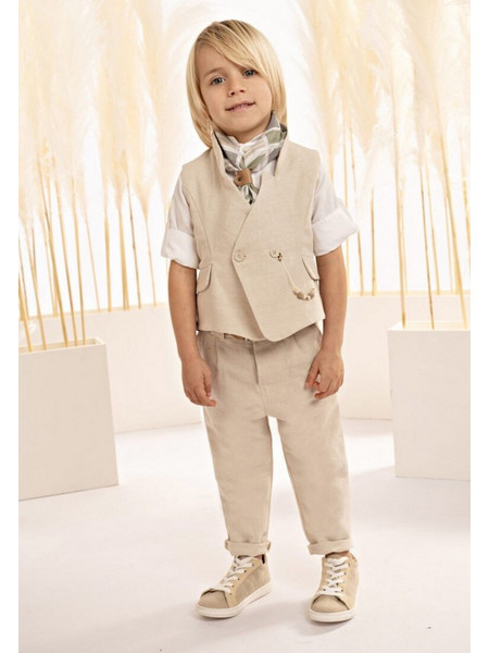 Baby Bloom Βαπτιστικό Κοστούμι με Παντελόνι Πουκάμισο & Γιλέκο 6τμχ 125-18-9970