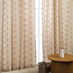 WhiteEgg Κουρτίνα Παραθύρου με Τρέσα 270x280 K0185-3 Beige