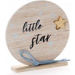 Bellissimo Μπομπονιέρα Βάπτισης Καδράκι Little Star από Ξύλο 24τμχ ΚΒΤ-358